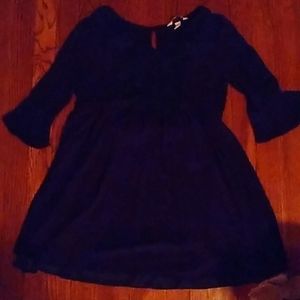 Navy medium baby doll midi dress